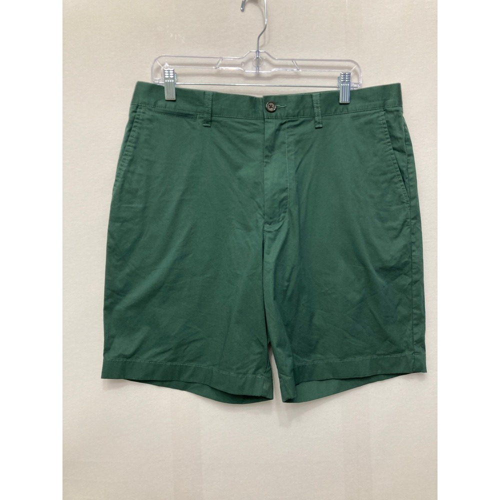 New J.Crew Oarsman Stretch 9" Inseam Chino Shorts Forest Green Size 34 Outdoor